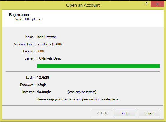 Metatrader forex demo account